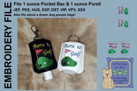 Born to Golf Hand Sanitizer Holder