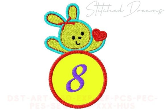 Bunny Applique Letter 8