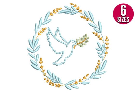 Dove with Leaf Wreath