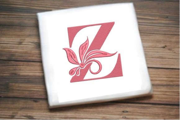 Elegant Floral Alphabet Letter Z