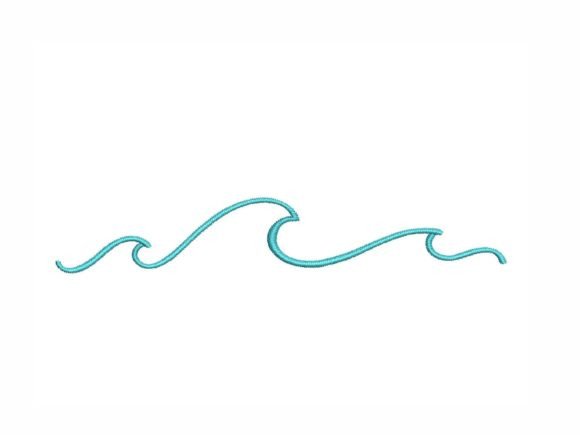Wave Embroidery Design
